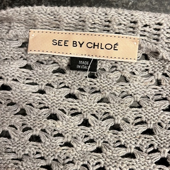 🆕️ See by Chloe Crewneck Knit Sweater (zipper shoulders) size 6 - Picture 9 of 12